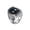Silver, variant on Men's Stainless Steel Gothic Round Black Onyx Chunky Engagement Biker Ring Engraved Band Black Size 10