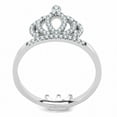 thumbnail image 3 of High polished (no plating) Stainless Steel Ring with AAA Grade CZ in Clear for Women Style DA040, 3 of 4
