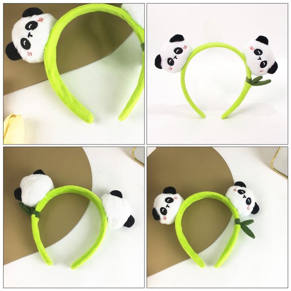 WRITWAA Animal Shaped Panda Headband Comfortable Hair Hoop for Photo Props