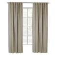 thumbnail image 2 of ThermaLogic Galati Room Darkening Dual Header Herringbone Curtain Panel 52" x 84" - Linen, 2 of 5