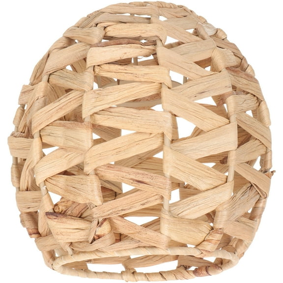 GAXIRE Round Beige Wicker Light Shade for Hanging Lamp, Home Decor, and Stylish, 1 Piece