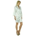 thumbnail image 6 of Bimba Women Short Satin Getting Ready Robe Bridesmaid Kimono Sleeve Coverup, 6 of 6