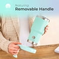 thumbnail image 4 of ALBOR - Insulated Tumbler - Coffee Mug with Handle, 2 Lids & More - 30 Oz, Seafoam, 4 of 7