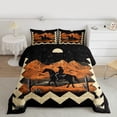 thumbnail image 2 of Feelyou Western Cowgirl Cowboy Full Size Comforter Sets, Mystic Tribal Moon Galaxy Bedding Comforter Set, Vintage Geometric Reversible Bedding Sets, Breathable Home Decor, 3-Piece, 2 of 8