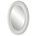 thumbnail image 2 of 29 Inch Wood Wall Mirror, Beaded Oval Shape, White, Saltoro Sherpi, 2 of 5