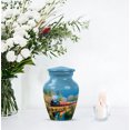 thumbnail image 7 of Train Funeral Cremation Urns For Human Ashes Adult Female - Green Mini Urn For Ashes For Women - Little Blue Urns For Adult Male - Keepsake Tiny Urn For Mom - 3 Inch, 7 of 7