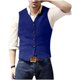 thumbnail image 2 of pstuiky Camisetas sin mangas para hombre, Blazer de moda para hombre, chaleco ajustado con cuello en V y botonadura lisa Tops elegantes para mujer l, 2 of 6