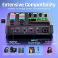 thumbnail image 5 of PUPGSIS Gaming Audio Mixer, Audio Interface with Pro-preamp, 48V Phantom Power, Bluetooth 5.3, RGB Lighting, PC Sound Board for Streaming, Podcasting, Recording, Content Creation, 5 of 5