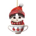 thumbnail image 2 of Herunwer Christmas Tree Ornaments,Small Cat Hanging Pendants,Acrylic 2D Cute Animal Decorations for Cat Lovers Gifts Holiday Decor, 2 of 7
