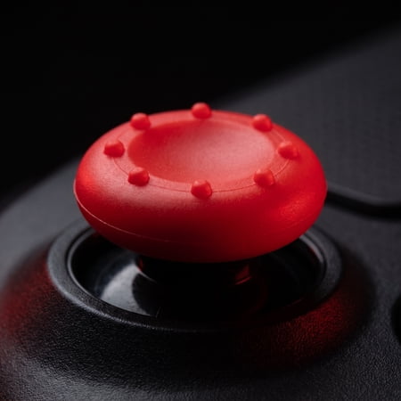 COOPHYA Non Slip Red Silicone Thumbstick Covers for Controller Ergonomic Design