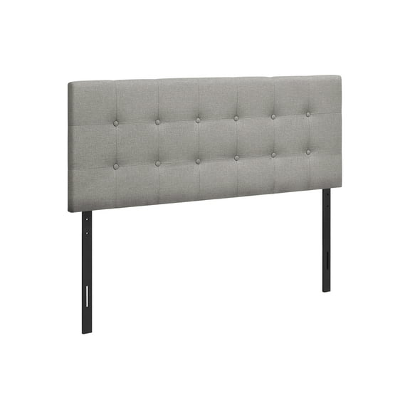 Bed, Headboard Only, Full Size, Bedroom, Upholstered, Grey Linen Look, Transitional,