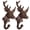 Rust color, variant on 2 Pcs Iron Deer Antler Hook for Versatile Hanging Solution Home Decoration