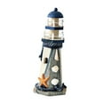 thumbnail image 2 of Faro de madera con temática de playa, adorno creativo para decoración del hogar, escultura de faro Estrella de mar, 2 of 9