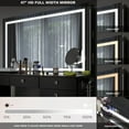 thumbnail image 5 of Boahaus Brielle Modern Black Vanity Desk with Speakers, Mirror, Lights & Charging Station, 5 of 9