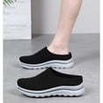 thumbnail image 4 of Women’s Closed-Toe Slip-On Mules – Breathable Flyknit Casual Shoes with Soft Lightweight Comfort Sole, 4 of 9