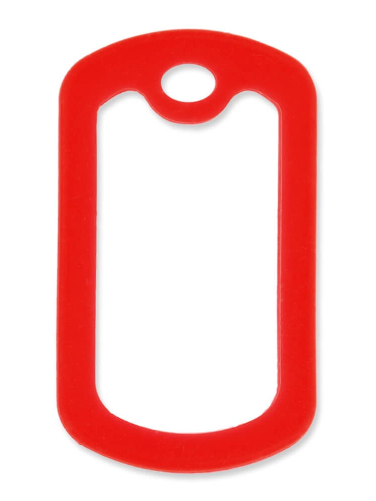 PinMart - 5 Pack - PinMart&amp;#39;s Military Style Dog Tag Silicone Silencer - Red