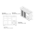 thumbnail image 7 of Furniture of America Francis Industrial Multi-Storage Dining Buffet, Vintage Walnut, 7 of 7