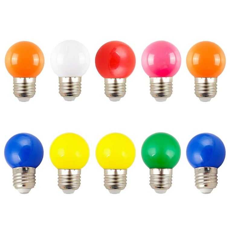 Gemaakt om te onthouden Museum Periodiek 10pcs Colorful LED Bulbs E27 Marquee Light Bulb Waterproof Festival Lantern  for Indoor Outdoor (1W, Mixed Color) - Walmart.com