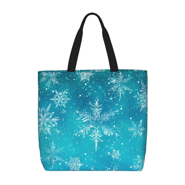 Balery Christmas Snow Bolsa de Mano para Mujeres con Cremallera, Bolsa de Gimnasio con Compartimentos, Bolsa para Laptop, Bolsa para Trabajo