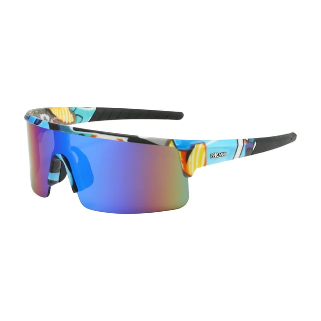 Lentes Deportivos Piranha Graffiti Estilo Shield con Lente Espejada