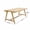 Teak 70T, variant on Teak Acacia Wood Dining Table with Metal Frame, 69-Inch Rectangular Outdoor Patio Table for 6-8 People, Industrial Style Dining Table for Garden, Deck, and Backyard