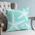 thumbnail image 4 of Pillow Covers 20x20 Set of 2, Aqua Starfish Throw Pillow Covers Decorative Couch Cushion Cover, Summer Coastal Nautical Ocean Classic Microfiber Soft Square Pillowcases for Bedroom Living Room Sofa, 4 of 9