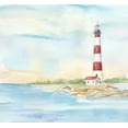 thumbnail image 2 of Coulter, Cynthia 28x26 Black Ornate Wood Framed with Double Matting Museum Art Print Titled - East Coast Lighthouse III, 2 of 4