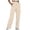 Beige, variant on Women Casual Daily Elastic Waist Side Pockets Cargo Pants Outdoor Workout Trousers Beige,S