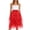 Red, variant on Women's Sparkle Tulle Skirt with High Elastic Waist, Glitter Layered A Line Midi Skirt with Irregular Hem, Prom Party Festival Skirt for Carnival, Street Fashion and Birthday Gift Blackish Green L