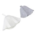 thumbnail image 2 of 2 sombreros de fieltro para sauna con absorción de agua, protección para la cabeza, gorro de baño para ducha, para mujeres y hombres, color gris y blanco., 2 of 14