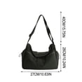 thumbnail image 3 of Bolso bandolera de mujer de color liso con diseño multibolsillos: bolso de hombro ligero de nailon para ir al trabajo, uso diario informal y viajes., 3 of 6