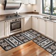 thumbnail image 3 of Kitchen Rugs Sets Of 2,Brown Triangular Geometric Pattern Anti Fatigue Kitchen Mat Rugs Non Slip Washable,Decorative Kitchen Floor Mats for Kitchen,Sink,Laundry,17"x47"+17"x47", 3 of 5