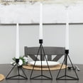 thumbnail image 2 of AuldHome Design Black Geometric Candlestick Holders (Set of 3); Metal Triangle Candle Holder Stands, 2 of 6