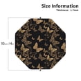 thumbnail image 3 of Pofeuu Modern Golden Butterfly Print Leather Coasters Set of 6, Round Cups Mugs Mat Pad for Home Kitchen Heat Resistant Drink Coasters,Octagon, 3 of 7