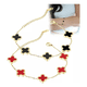 thumbnail image 1 of 2pz Buena Suerte Pulsera Joyeria De Trébol De Cuatro Xtellar rojo, 1 of 3