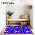 thumbnail image 3 of ODIKA 5'x7' Machine Washable Non-Slip Area Rug, Celestial Pathway With Cartoon Space and Starbursts High Traffic Rug with Pad, Blue, 723689, 3 of 8