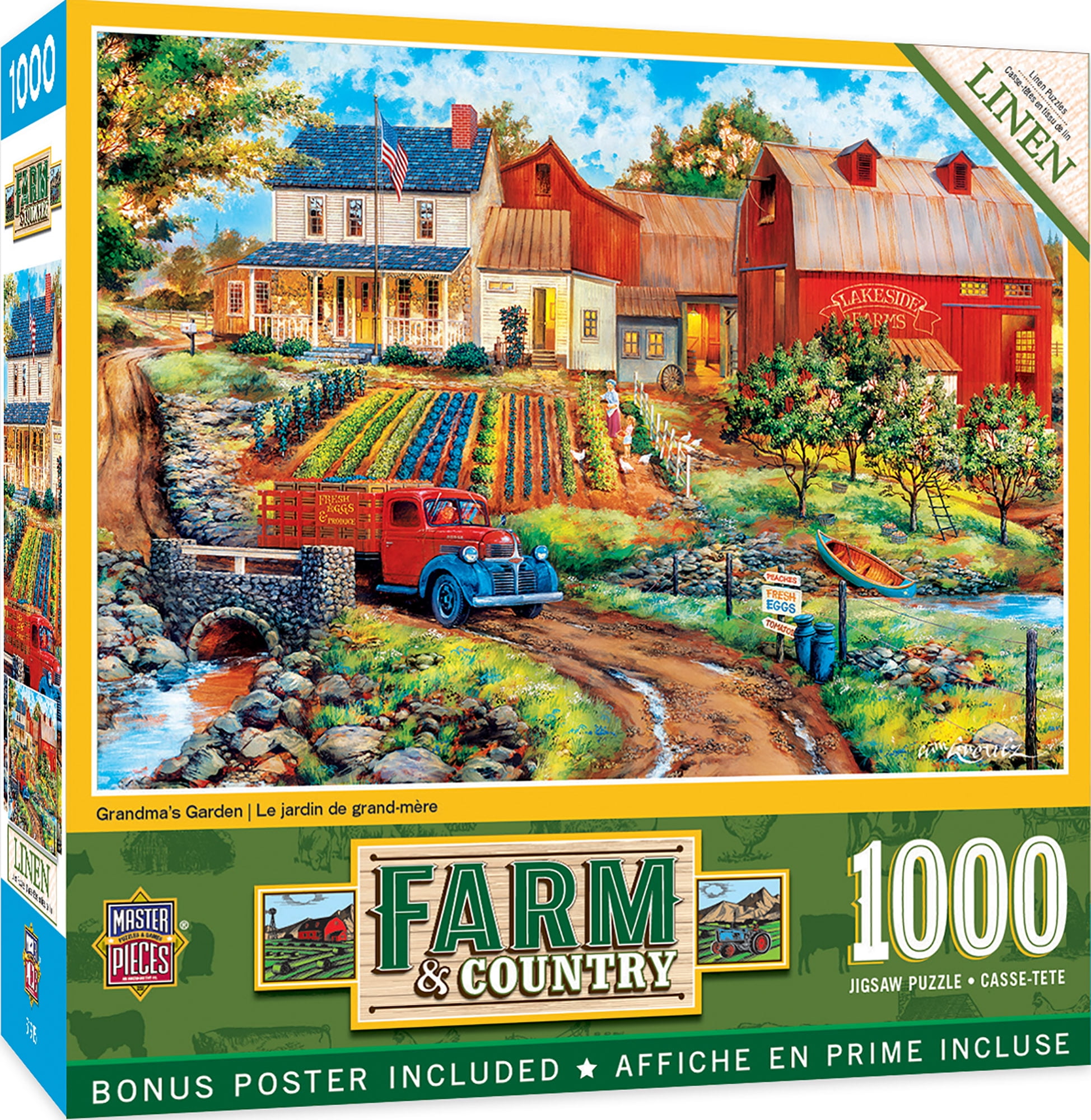 Cardinal Games Farm Jigsaw Puzzle 1000 Piece 18 X 24 Reference Poster for sale online 
