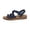 Blue, variant on Rokment Women's Platform Wedge Strappy Fisherman Sandals Comfortable Elastic Orthopedic Low Arch Support Slip on Walking Summer Shoes for Vacation Travel Black Size 6