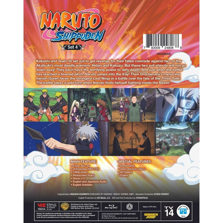 Naruto Shippuden Set 4 Blu ray Anime VIZ Media
