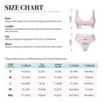 thumbnail image 6 of Wukai Heart Buffalo Plaid Women's Bikini Set Two Piece,wimsuit High Waisted V Neck Twist Front Adjustable Spaghetti Straps Bathing Suit-, 6 of 7