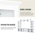 thumbnail image 4 of Large Entertainment Wall Unit with Bridge, Modern TV Console Table for TVs Up to 70", Multifunctional TV Stand with Tempered Glass Door for Living Room, White, 4 of 7