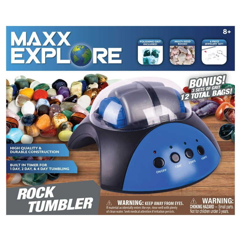 Maxx Explore Rock Tumbler Kit, Durable Gem Polisher