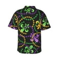 thumbnail image 3 of Daiia Mardi Gras6 Hawaiian Shirt for Men Gentle Cotton Regular Short Sleeve Casual-XX-Large, 3 of 9