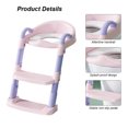thumbnail image 2 of Asiento De Entrenamiento Para Ir Al Baño Silla para orinal para niños, taburete con escalón ancho antideslizante, protector contra salpicaduras plegable para baño, 2 of 6