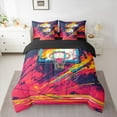 thumbnail image 2 of Castle Fairy Basketball Print Bedding Comforter Set 7-Piece for Boys Girls,Hippie Graffiti Splash King Bedding Sets,Sport Gamer Ultra Soft Bed Sheets,Super Cozy Room Decor,Reversible, 2 of 8