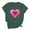 Womens Valentines Shirt-Q128 Green, variant on Women Valentines Shirts Short Sleeve Bright Heart Printed Tshirts Loose Dressy Casual Summer Blouse Girlfriend Wife Gifts Tops Pullover 2026 Comfy Trendy Clothes S