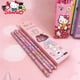 thumbnail image 4 of Sanrio Kuromi Hello Kitty Melody Cinnamoroll Pochacco-lápiz de dibujos animados HB, bolígrafo de escritura para estudiantes, regalo de premios, 1 caja (12 unidades), 4 of 4