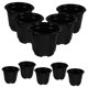 thumbnail image 5 of CRILSTYLEO 10Ud Macetas Decorativas De Plástico Negro Para Cultivo De Suculentas Y Plantas Variadas, 5 of 7