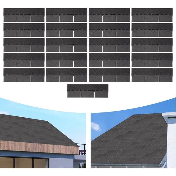 Roof Shingle 21 Pcs 39 "x13 " Roofing Panels Tile for Tool Shed Storage Shed,Garage Outdoor Garage Pet House Cover Roofing Repair Replacement Grey