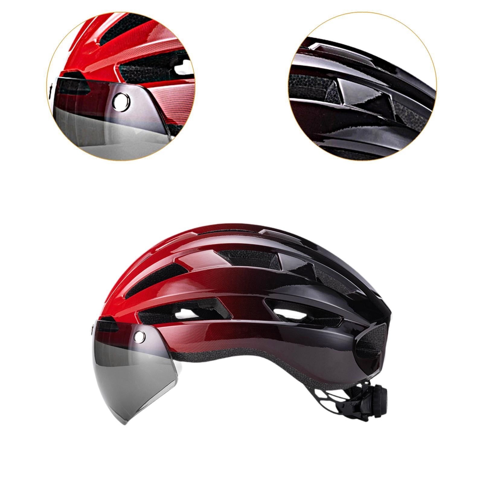 Baoblaze Bike Helmet Helmet Accessories Detachable Padded Hat with Visor for Road Bike Women Outdoor Activities Riding Cycling Red